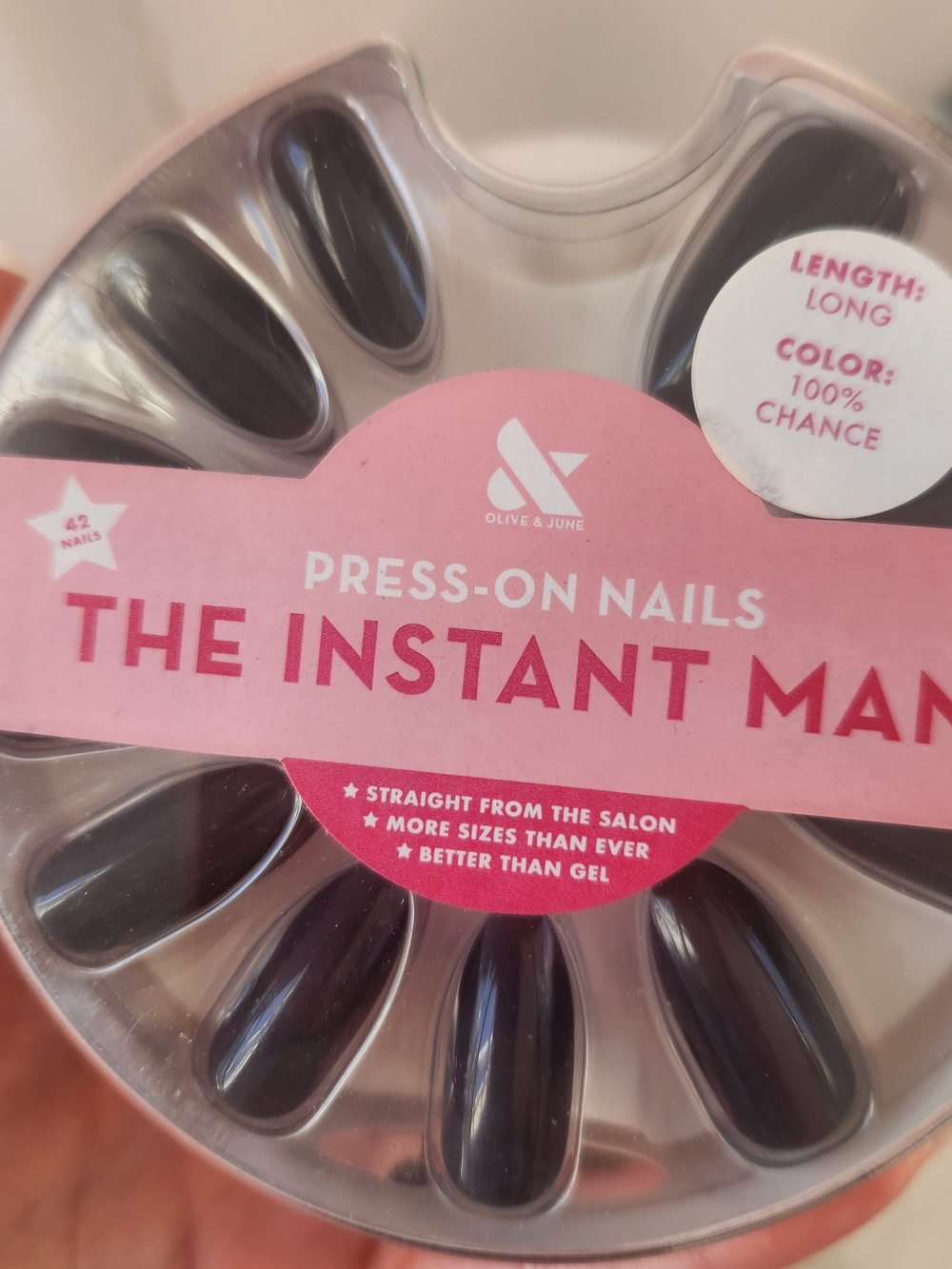 Press-On Nails in Dark Plum